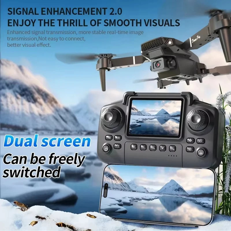New E88 Brushless Drone Dual HD Cameras WiFi FPV Foldable Arms Night Navigation Light Remote Control RC Quadcopter Photography