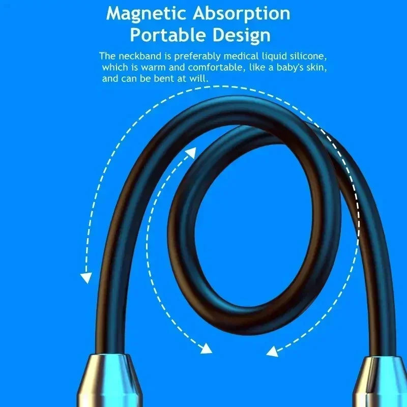 2025 New  Hifi 12D Stereo Sports Headset Halter Waterproof Magnetic Earbuds Wireless Headphones Bluetooth 5.0 Neckband Earphones
