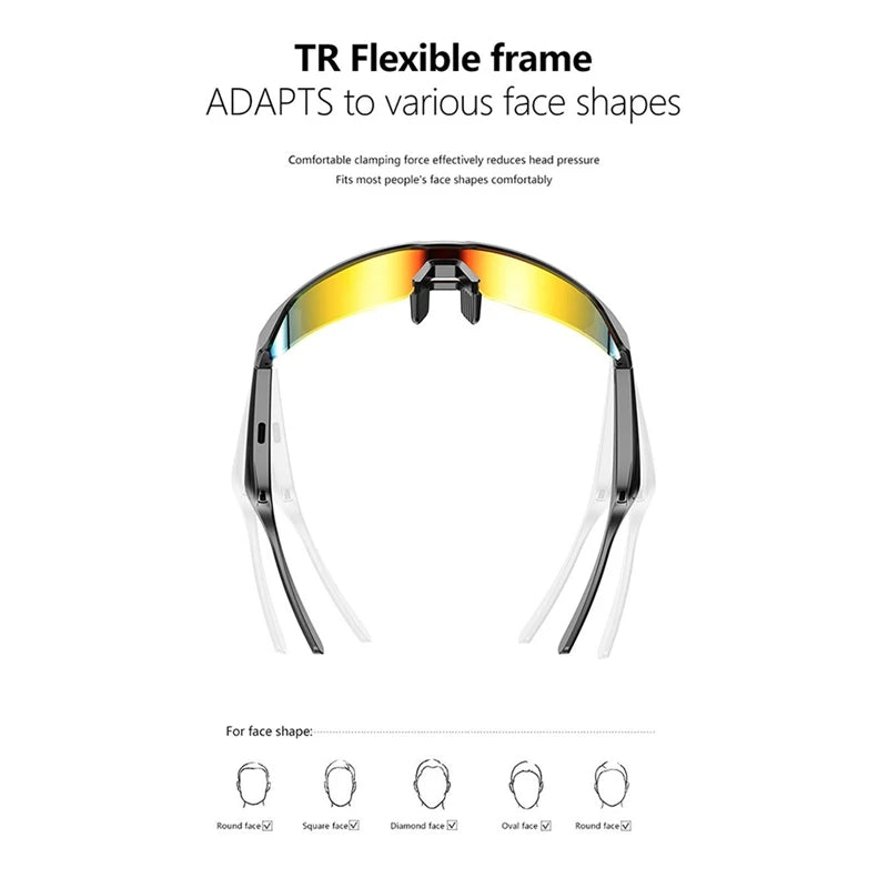 Bluetooth Smart Sunglasses  With Audio Call & Music Capabilities Sports Driving Earbuds Headphones