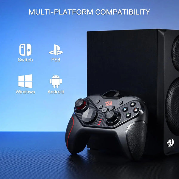 Redragon G710 Wired Dual Vibration Motors Rapid Trigger 4 Programmable Keys Gaming Controller