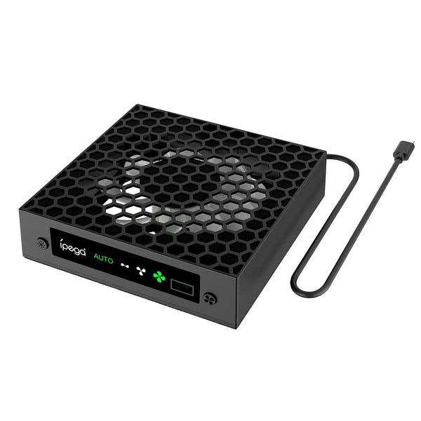 Suitable for Xbox Series X game console intelligent temperature control cooling fan with RGB lights headphone hook