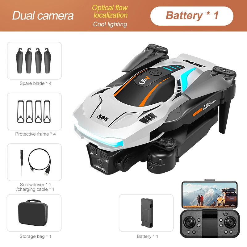2025 A88 Drone 8K Profesional 8K Dual-Camera Photography GPS 360 Obstacle Avoidance Flow Positioning Folding Quadcopter RC New