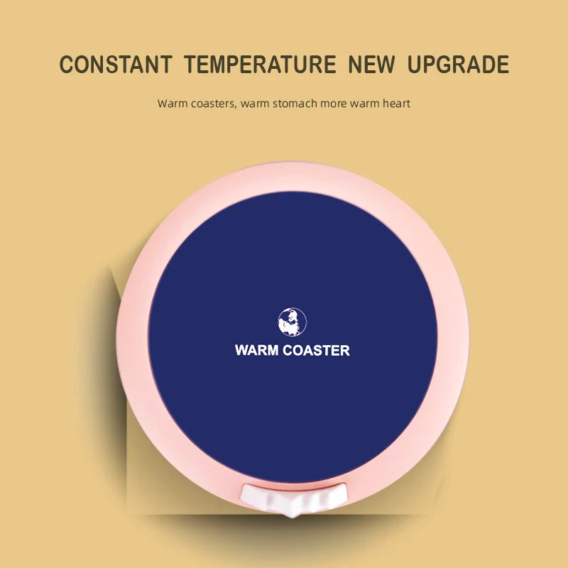 Smart Coffee Mug Portable USB Heating Cup Warmer 3-Gear Coffee Mug Warmers 10W Fast Heating Temperature Control 8H Auto Shutdown