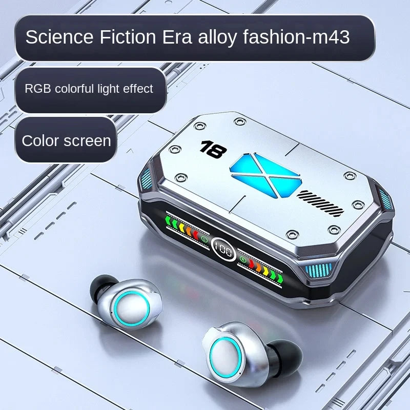 New TWS M41 5.3 Earphone Bluetooth Wireless HIFI Stereo Earbud Low Latency Gaming Headphones HD Call Waterproof Headset With Mic