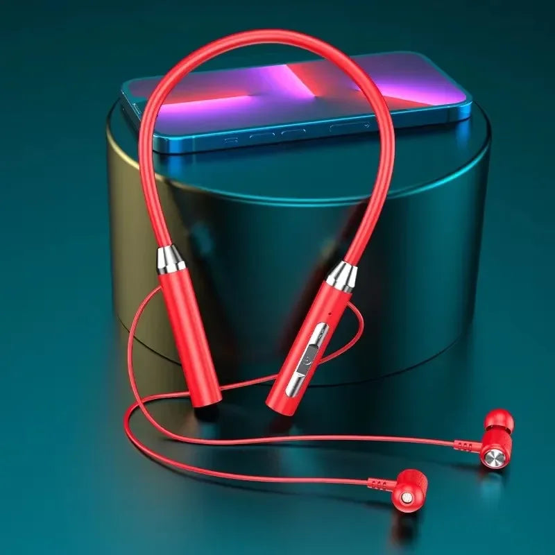 2025 New  Hifi 12D Stereo Sports Headset Halter Waterproof Magnetic Earbuds Wireless Headphones Bluetooth 5.0 Neckband Earphones